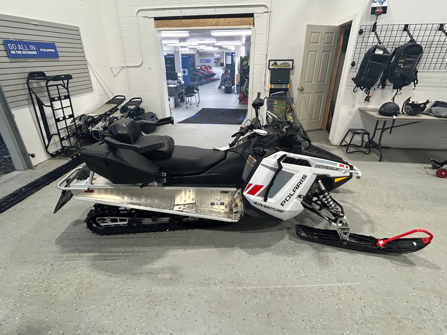 Polaris Voyageur Snowmobile White